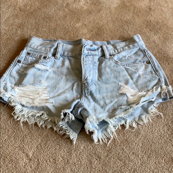 AE TOM GIRL SHORTIE Jean shorts - Picture 1 of 4